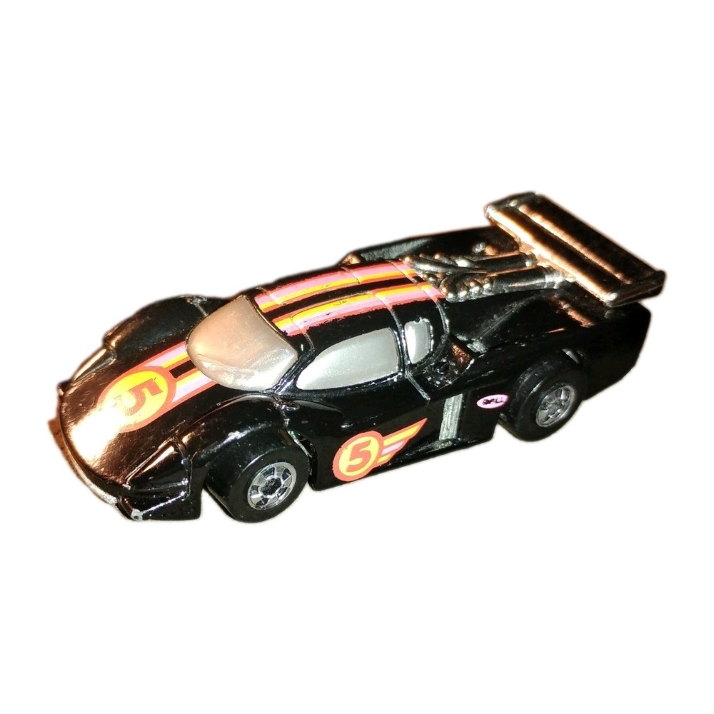 Vtg #5 Hot Wheels GT Racer 1988 Malaysia 1/64 Diecast Black Speed Fleet EUC